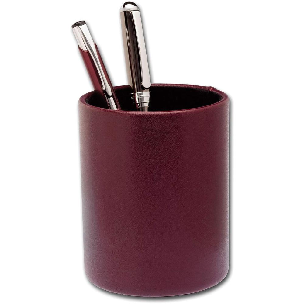 Dacasso Pencil Cup - Leather - Black, Burgundy