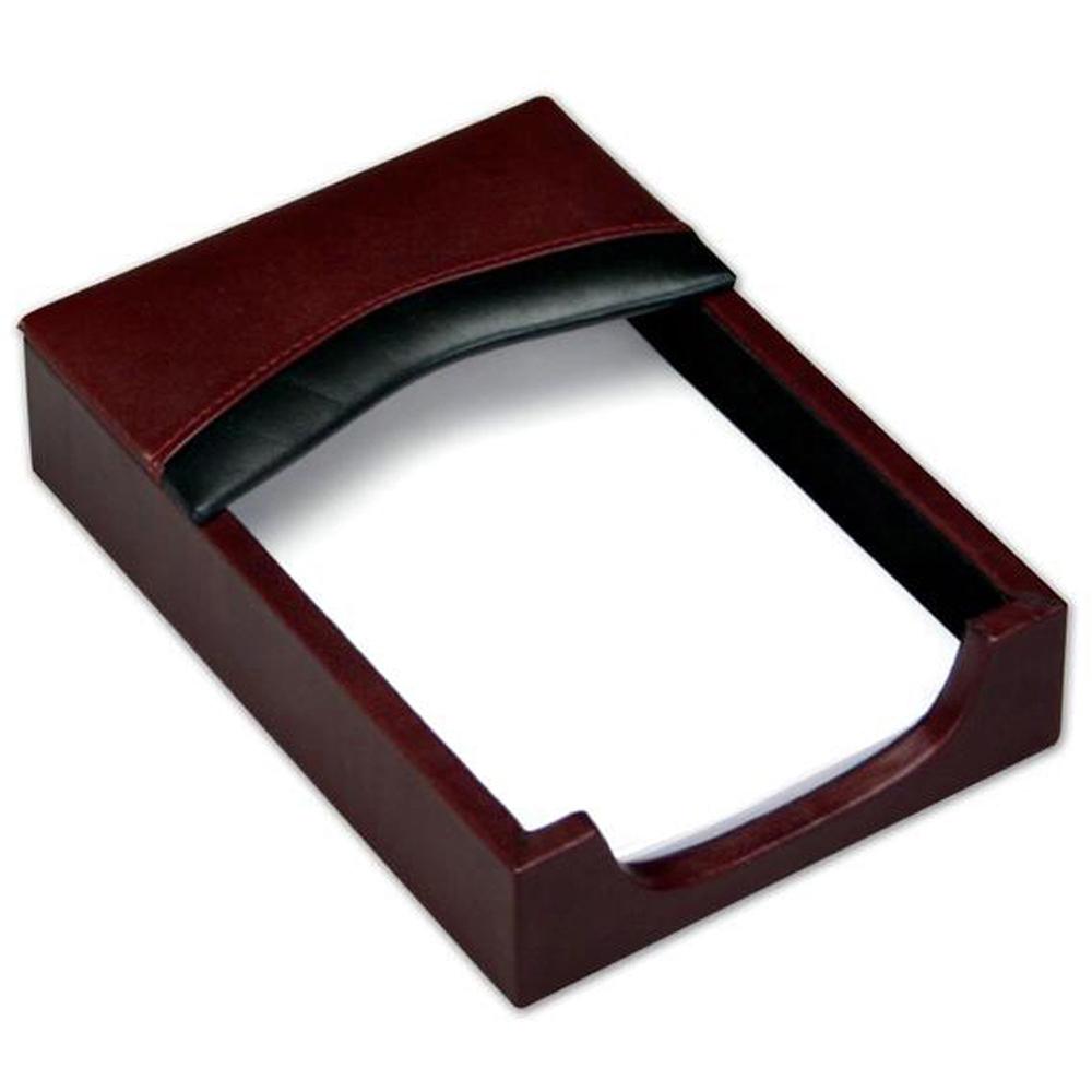 Dacasso Memo Holder - 33" x 24.5" - Leather - Burgundy