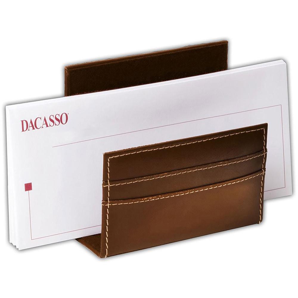 Dacasso Letter Holder - Leather - Rustic Brown