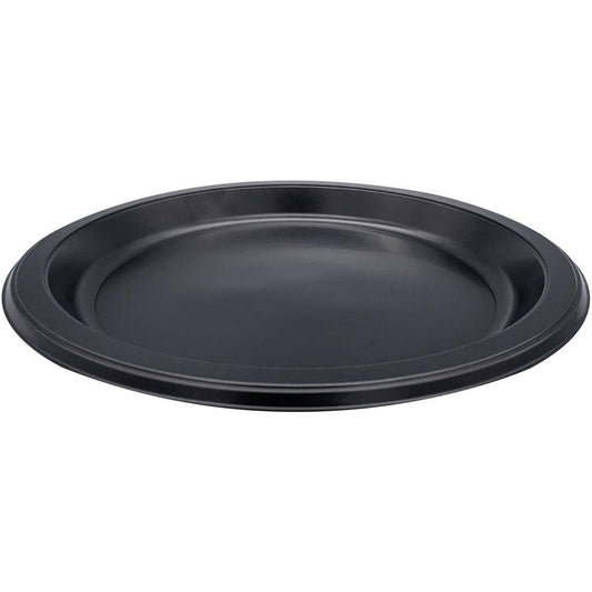 Genuine Joe 9" Round Plastic Plates - Disposable - Black - Plastic Body - 125 / Pack