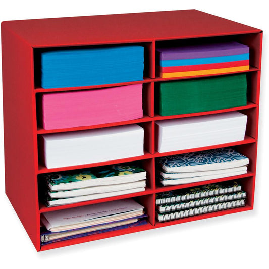 Classroom Keepers 10-Shelf Organizer - 17" Height x 21" Width x 12.9" Depth - 70% Recycled - 1 Each