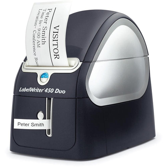 Dymo LabelWriter 450 Duo Direct Thermal Printer - Monochrome - Label Print - USB - Platinum - 0.8 Second Mono - 600 x 300 dpi