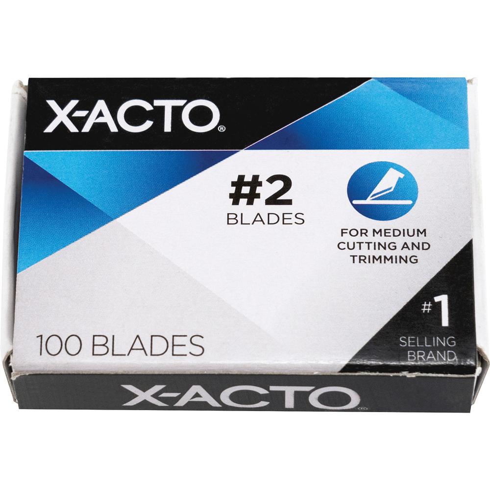 Elmer's X-Acto Precision No. 2 Knife Blades - #2 - 100 / Pack - Silver