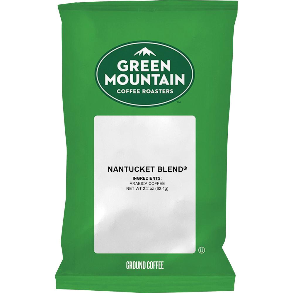 Green Mountain Coffee Ground Nantucket Blend Ground Coffee - 2.2 oz Per Packet - 50 Packet - 50 / Carton