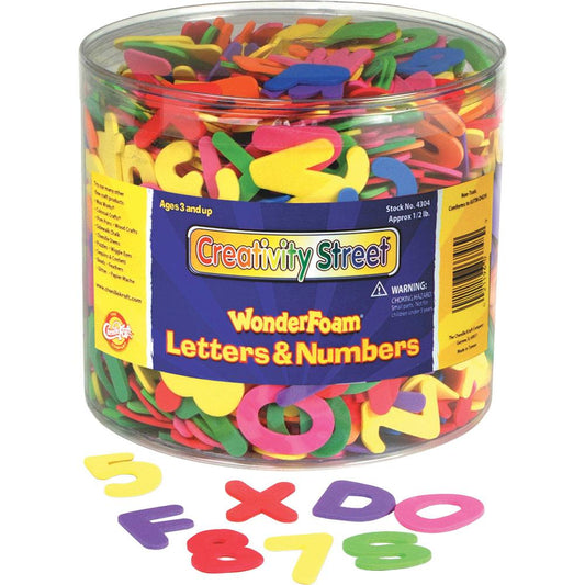 Creativity Street Wonderfoam Tub of Letters/Numbers - Assorted - 1 / Set