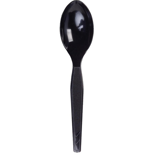 Dixie Medium-weight Disposable Teaspoons by GP Pro - 1000/Carton - Black