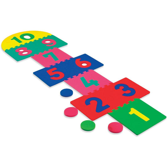 Creativity Street Wonderfoam Hop Scotch Foam Mat - 12.50" x 12.50" - Theme/Subject: Learning - 3 Year25 Piece