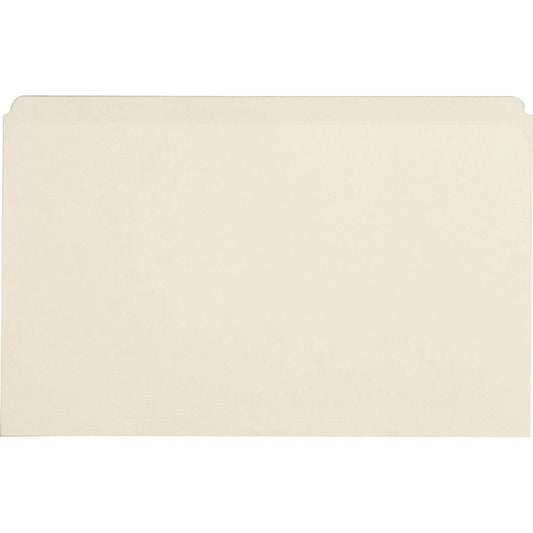 Business Source Straight Tab Cut Legal Recycled Top Tab File Folder - 8 1/2" x 14" - Manila - Manila - 10% Recycled - 100 / Box