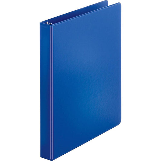 Business Source Basic Round-ring Binder - 1" Binder Capacity - Letter - 8 1/2" x 11" Sheet Size - 225 Sheet Capacity - 3 x Round Ring Fastener(s) - Inside Front & Back Pocket(s) - Chipboard, Polypropy