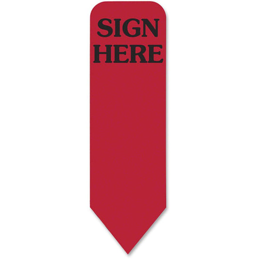 Redi-Tag Sign Here Reversible Red Refill Rolls - 720 - 1.87" x 0.56" - Arrow - "SIGN HERE" - Red - Removable - 720 / Box