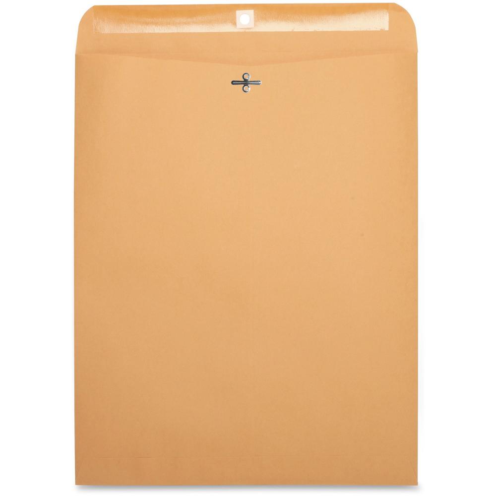 Business Source Heavy-duty Clasp Envelopes - Clasp - #110 - 12" Width x 15 1/2" Length - 28 lb - Clasp - Kraft - 100 / Box - Kraft