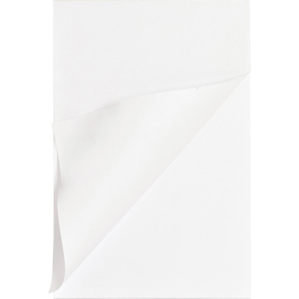 Business Source Plain Memo Pads - 100 Sheets - Plain - Glued - Unruled - 15 lb Basis Weight - 4" x 6" - White Paper - Chipboard Backing - 1 Dozen