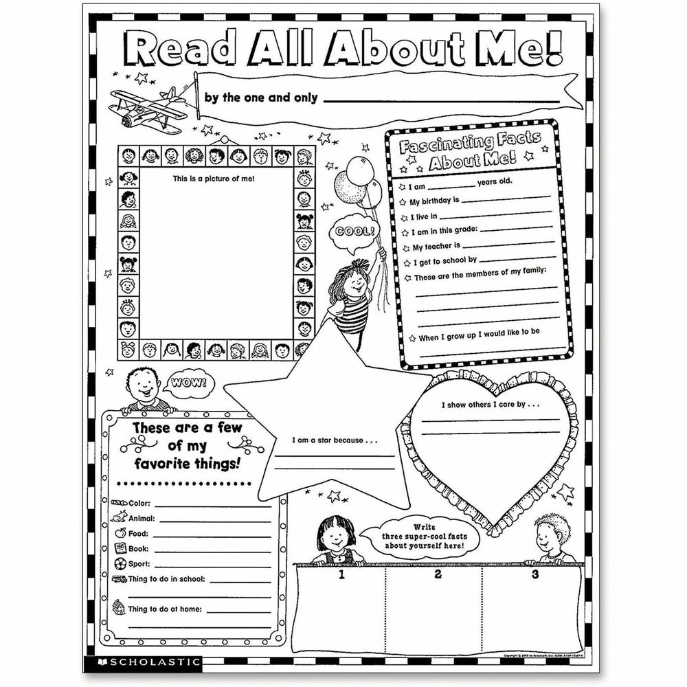 Scholastic Teach Res. Read About Me Poster - 17" Width x 22" Height