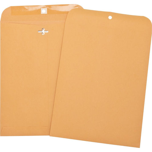 Business Source Heavy-duty Clasp Envelopes - Clasp - 8 3/4" Width x 11 1/2" Length - 28 lb - Clasp - Kraft - 100 / Box - Brown Kraft