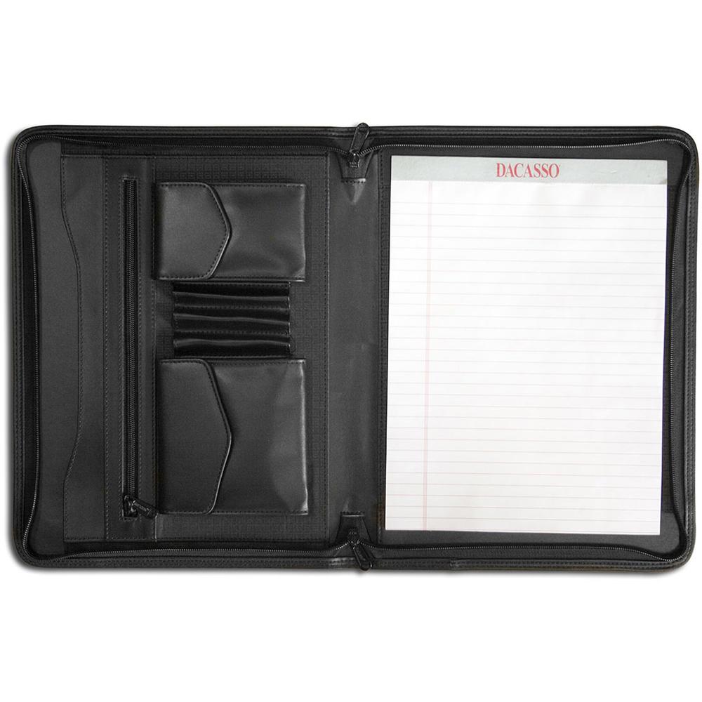 Dacasso Letter Portfolio - 8 1/2" x 11" - Black - 1 Each