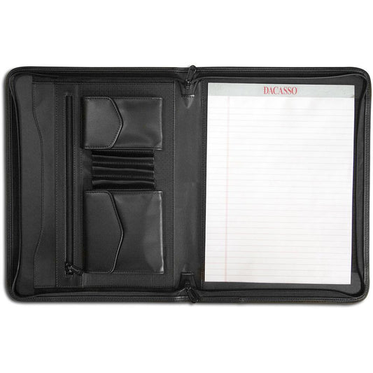 Dacasso Letter Portfolio - 8 1/2" x 11" - Black - 1 Each