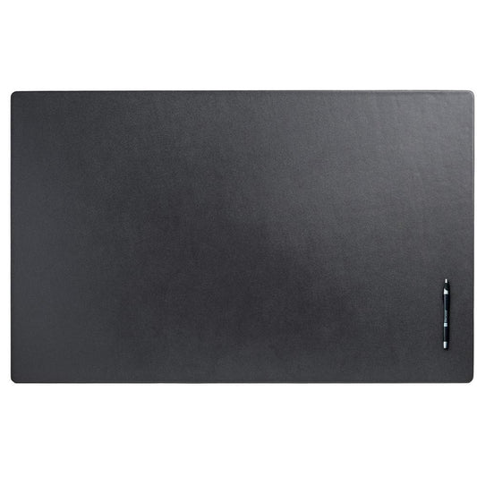 Dacasso Leather Desk Mat - Rectangular - 38" Width x 24" Depth - Felt - Top Grain Leather - Black