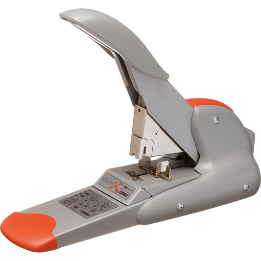 Rapid DUAX Heavy Duty Stapler - 170 Sheets Capacity - 400 Staple Capacity - Flat Clinch Stapling - Silver, Orange