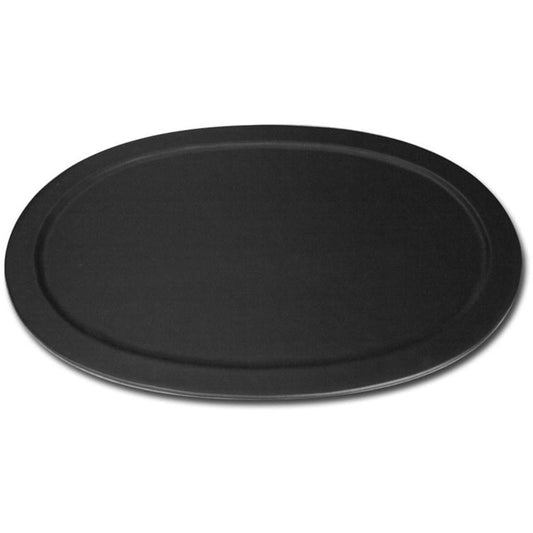 Dacasso Classic Leather Serving Tray - Leather, Stainless Steel Body - 1 Each