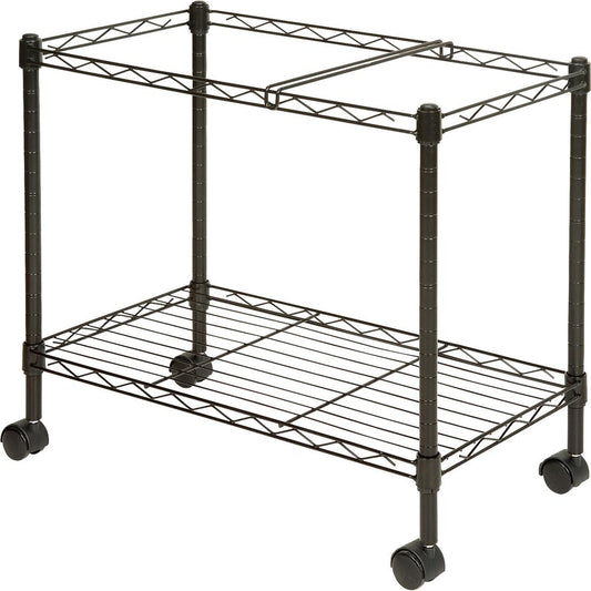 Lorell Mobile File Cart - 4 Casters - Steel - x 12.9" Width x 25.8" Depth x 20.5" Height - Black - 1 Each