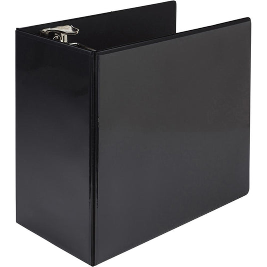 Samsill Durable View Binder - 6" Binder Capacity - Letter - 8 1/2" x 11" Sheet Size - 1225 Sheet Capacity - D-Ring Fastener(s) - 2 Internal Pocket(s) - Polypropylene, Chipboard - Black - 2.73 lb - Rec