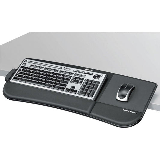 Fellowes Tilt 'n Slide Keyboard Manager - 3.4" Height x 11.5" Width x 29.3" Depth - Black - 1