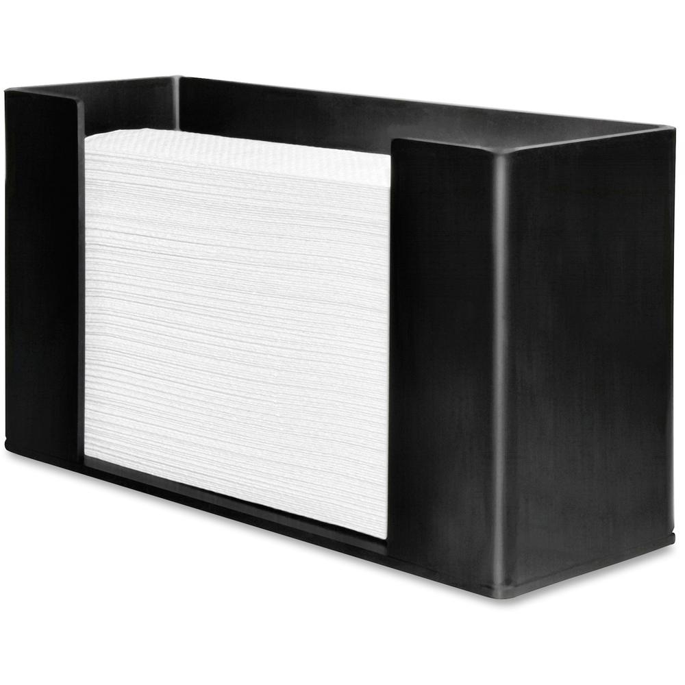 Genuine Joe Folded Paper Towel Dispenser - C Fold, Multifold Dispenser - 6.8" Height x 11.5" Width x 4.1" Depth - Acrylic - Black - Wall Mountable - 1 Each