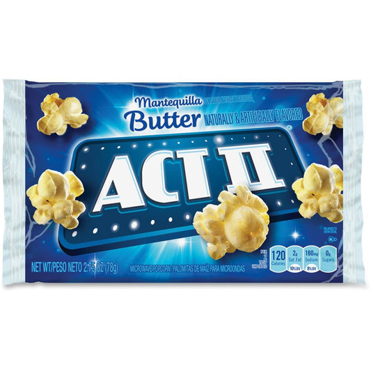 ACT II ACT II Butter Microwave Popcorn - Butter - 2.75 oz - 36 / Carton