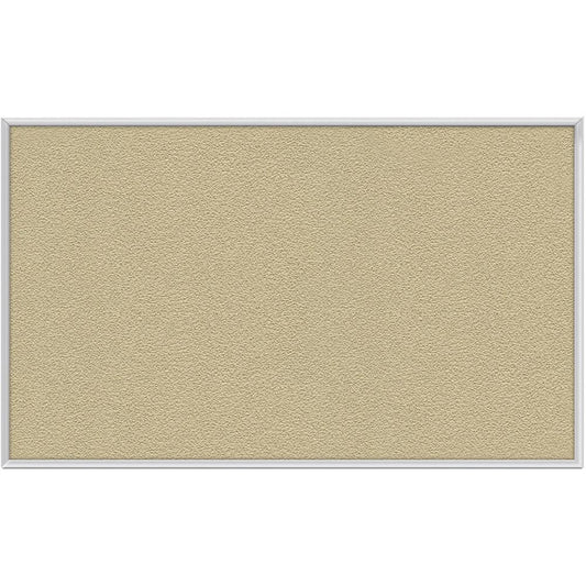 Ghent Vinyl Bulletin Board with Aluminum Frame - 48" Height x 96" Width - Caramel Vinyl, Fabric, Fiberboard Surface - Washable, Durable - Satin Aluminum Frame - 1 Each