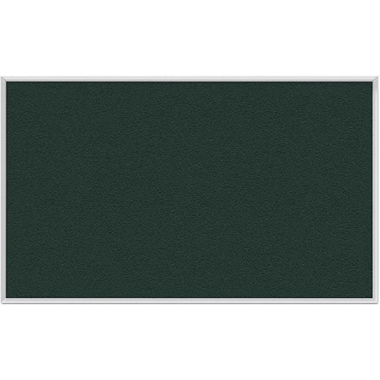 Ghent Vinyl Bulletin Board with Aluminum Frame - 48" Height x 96" Width - Ebony Vinyl, Fabric Surface - Durable, Laminated, Textured Surface, Washable, Customizable - Satin Anodized Aluminum Frame - 1