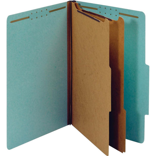 Pendaflex 2/5 Tab Cut Legal Recycled Classification Folder - 8 1/2" x 14" - 2 1/2" Expansion - 6 Fastener(s) - 2" Fastener Capacity for Folder, 1" Fastener Capacity for Divider - Top Tab Location - Ri