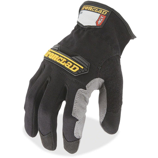 Ironclad WorkForce All-purpose Gloves - Medium Size - Black, Gray - Impact Resistant, Abrasion Resistant, Durable, Reinforced - For Multipurpose, Home, Shop, Construction, Landscape, Yardwork - 2 / Pa