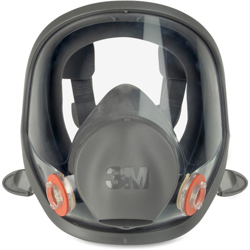 3M 6900 Full Facepiece Reusable Respirator - Particulate, Gases, Vapor, Debris Protection - Thermoplastic Elastomer (TPE), Thermoplastic Elastomer (TPE) - Black, Gray - Lightweight, Comfortable, Lens,