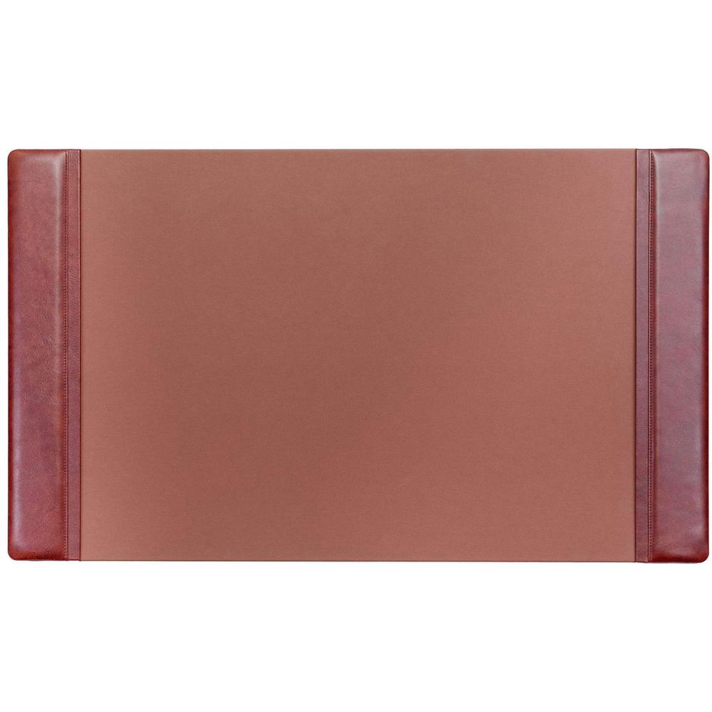 Dacasso Leather Side-Rail Desk Pad - 20" Width - Leather - Brown - 1Each