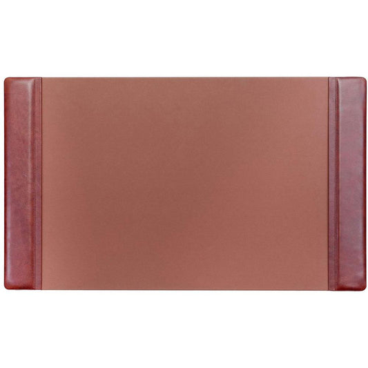 Dacasso Leather Side-Rail Desk Pad - 20" Width - Leather - Brown - 1Each