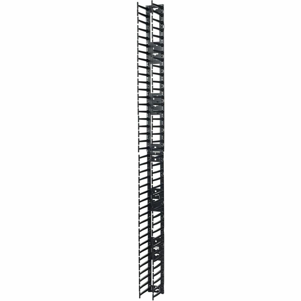 APC by Schneider Electric Vertical Cable Manager for NetShelter SX 750mm Wide 42U (Qty 2) - Cable Pass-through - Black - 1 - 42U Rack Height - TAA Compliant