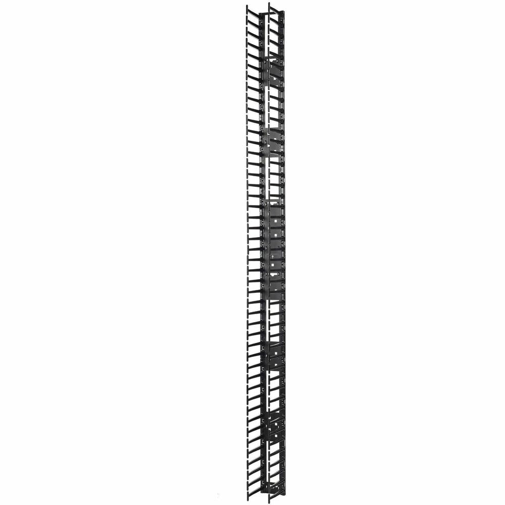 APC by Schneider Electric Vertical Cable Manager for NetShelter SX 750mm Wide 48U (Qty 2) - Cable Pass-through - Black - 1 - 48U Rack Height - TAA Compliant