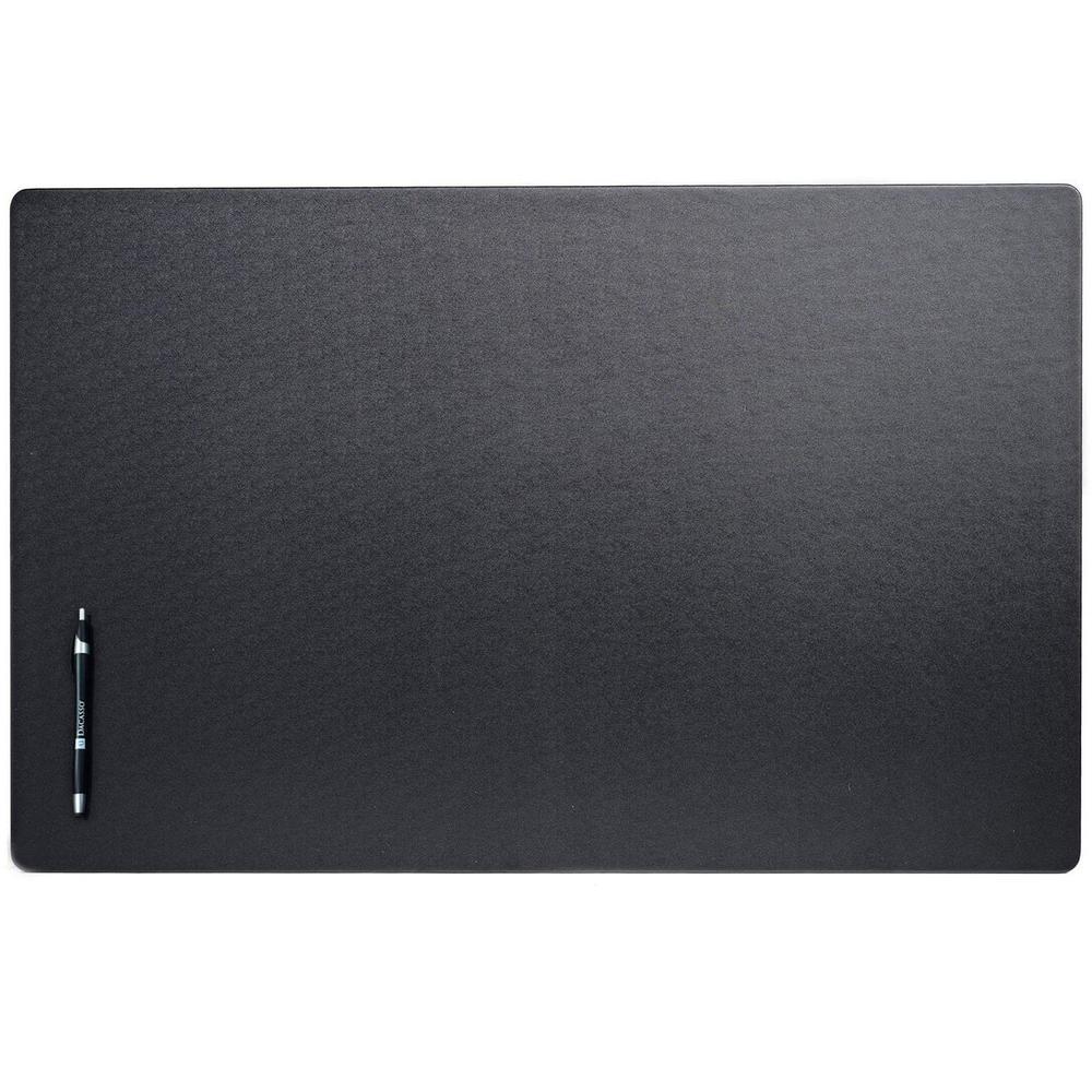 Dacasso Leatherette Desk Mat - Rectangular - 30" Width x 19" Depth - Felt - Leatherette - Black