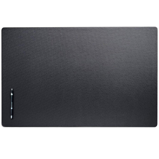 Dacasso Leatherette Desk Mat - Rectangular - 30" Width x 19" Depth - Felt - Leatherette - Black