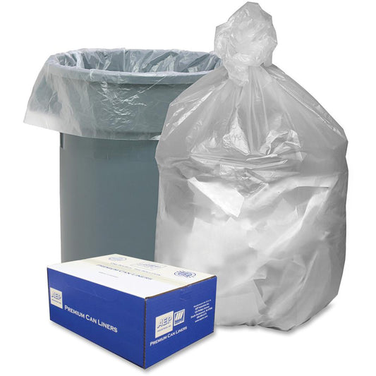 Berry High Density Commercial Can Liners - Medium Size - 30 gal Capacity - 30" Width x 37" Length - 0.31 mil (8 Micron) Thickness - High Density - Natural - Resin - 500/Carton - Garbage