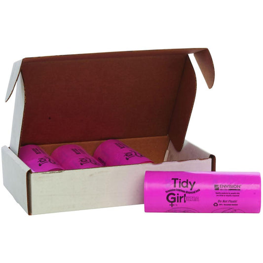 Stout Tidy Girl Feminine Hygiene Disposable Bags - 7.25" Width x 14" Length - 1.20 mil (30 Micron) Thickness - Pink - Plastic - 600/Box - Sanitary - Recycled