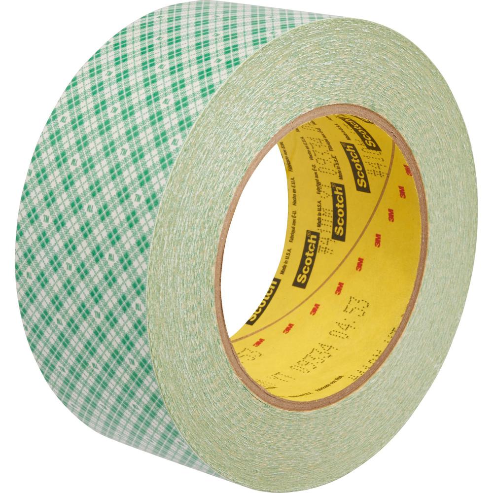 Scotch Double-Coated Paper Tape - 36 yd Length x 2" Width - 6 mil Thickness - 3" Core - Kraft - Rubber Backing - Chemical Resistant, Temperature Resistant, Moisture Resistant, UV Resistant - For Gener