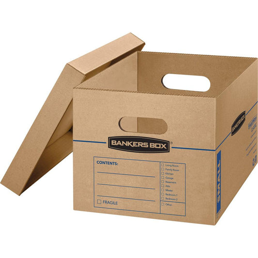 SmoothMove&trade; Classic Moving Boxes, Small - External Dimensions: 12.5" Width x 16.3" Depth x 10.5"Height - Media Size Supported: Letter, Legal - Lift-off Closure - Corrugated - Kraft - For File -