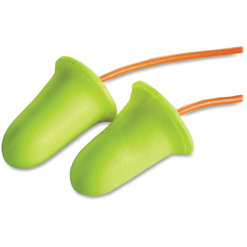 E-A-R soft FX Corded Earplugs - Noise Protection - Foam, Polyurethane - Yellow - Disposable, Corded - 200 / Box