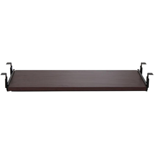 Lorell Mahogany Laminate Keyboard Tray - 25.6" Width x 15.1" Depth - Mahogany - 1