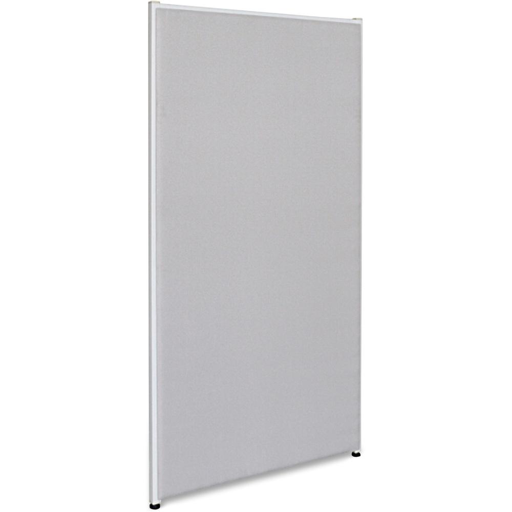 Lorell Gray Fabric Panels - 30.5" Width x 60" Height - Steel Frame - Gray - 1 Each