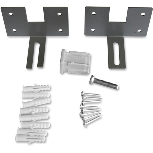 Lorell Panel Wall Brackets - 2.5" Width x 3.8" Depth x 2.5" Height - Aluminum - Aluminum