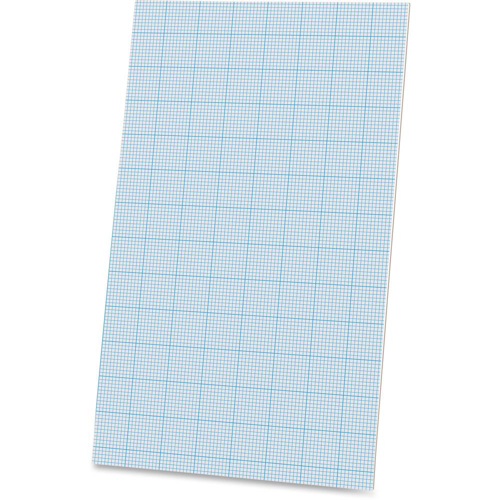 Ampad Graph Pad - 40 Sheets - Glue - 20 lb Basis Weight - Legal - 8 1/2" x 14" - White Paper - Chipboard Backing - 1 / Pad