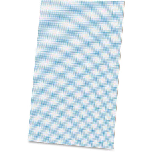 Ampad Graph Pad - 40 Sheets - Glue - 20 lb Basis Weight - Legal - 8 1/2" x 14" - White Paper - Chipboard Backing - 1 / Pad