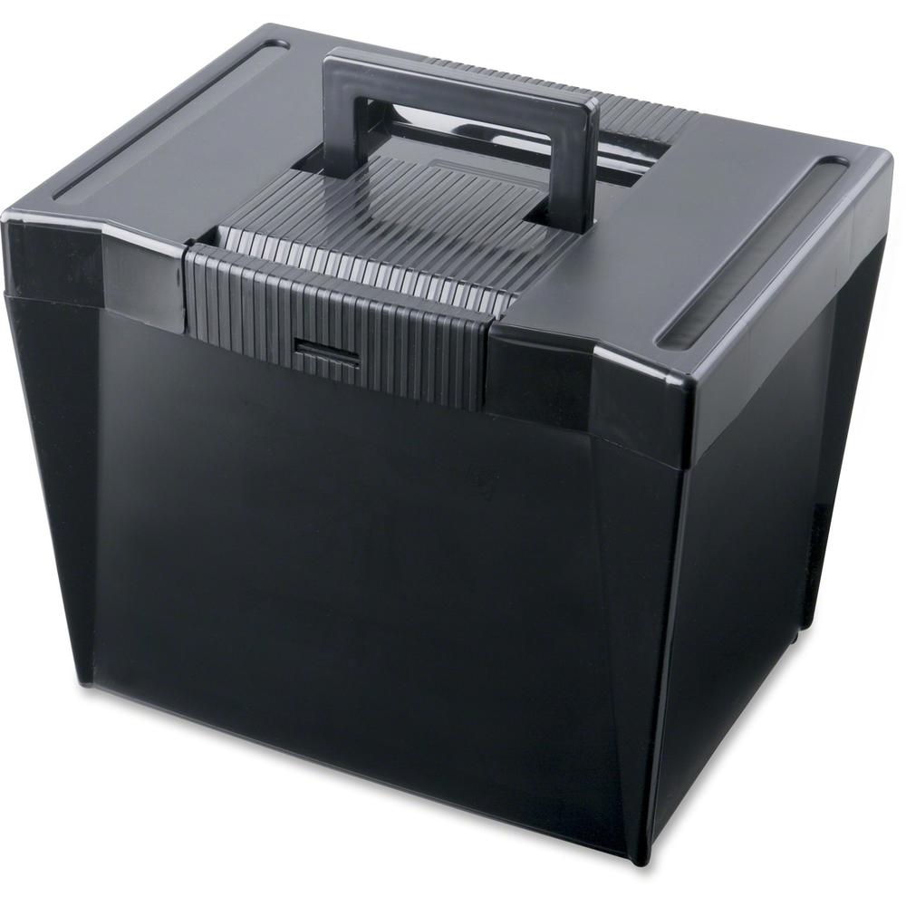 Pendaflex Economy File Box - Internal Dimensions: 13.88" Width x 10.75" Depth x 10.25" Height - External Dimensions: 13.5" Width x 10.3" Depth x 10.9" Height - Media Size Supported: Letter - Latch Loc